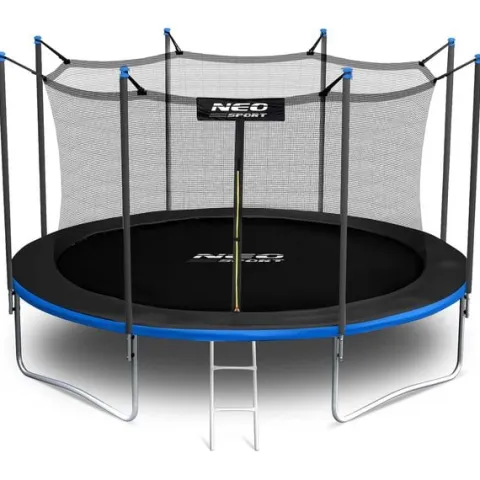 Trampolina ogrodowa 13ft/404cm z siatką wewnętrzną i drabinką Neo-Sport