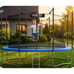 Trampolina ogrodowa 14ft/435cm z siatką wewnętrzną i drabinką Neo-Sport