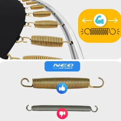 Trampolina ogrodowa 15ft/465cm z siatką wewnętrzną i drabinką Neo-Sport