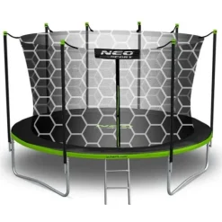 Trampolina ogrodowa 12ft/374cm z siatką wewnętrzną i drabinką Neo-Sport