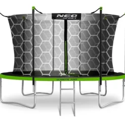 Trampolina ogrodowa 15ft/465cm z siatką zewnętrzną i drabinką Neo-Sport