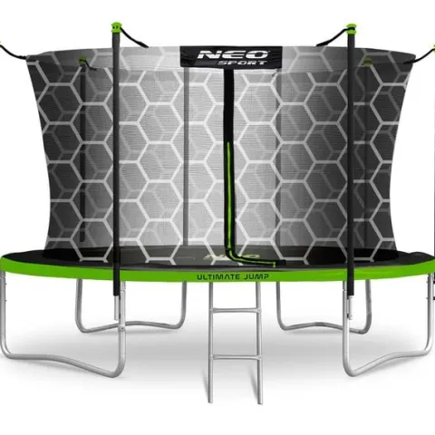 Trampolina ogrodowa 15ft/465cm z siatką zewnętrzną i drabinką Neo-Sport