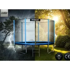Trampolina ogrodowa 8ft/252cm z siatką zewnętrzną i drabinką Neo-Sport