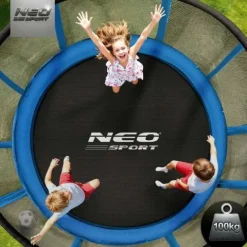 Trampolina ogrodowa 8ft/252cm z siatką zewnętrzną i drabinką Neo-Sport