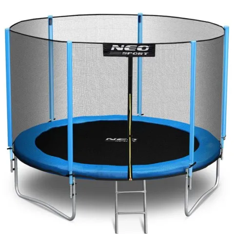 Trampolina ogrodowa 8ft/252cm z siatką zewnętrzną i drabinką Neo-Sport