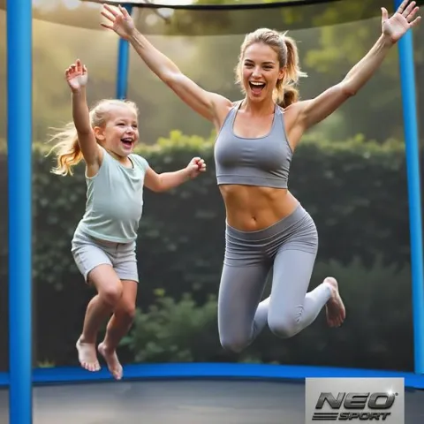 Trampolina ogrodowa 8ft/252cm z siatką zewnętrzną i drabinką Neo-Sport
