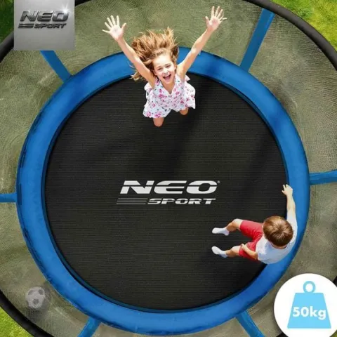 Trampolina ogrodowa 6ft/183cm z siatką zewnętrzną i drabinką Neo-Sport