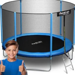 Trampolina ogrodowa 10ft/312cm z siatką zewnętrzną i drabinką Neo-Sport