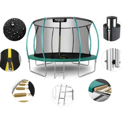 Trampolina ogrodowa profilowana 14ft/435cm z siatką wewnętrzną Neo-Sport