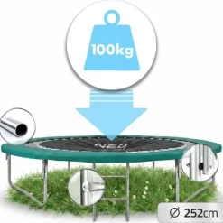 Trampolina ogrodowa profilowana 8ft/252cm z siatką wewnętrzną Neo-Sport
