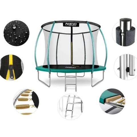 Trampolina ogrodowa profilowana 8ft/252cm z siatką wewnętrzną Neo-Sport