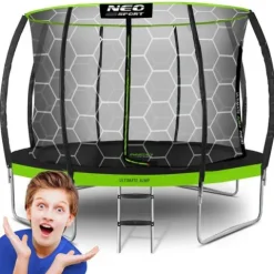 Trampolina ogrodowa profilowana 12ft/374cm z siatką wewnętrzną Neo-Sport