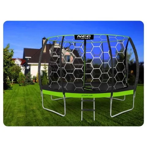 Trampolina ogrodowa profilowana 12ft/374cm z siatką wewnętrzną Neo-Sport
