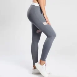 Trec - Leginsy damskie TW LEGGINGS TRECGIRL 028 DUAL MESH STORM XS