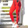Trec - Leginsy damskie TW LEGGINGS TRECGIRL 031 DUAL MESH BURGUNDE XS