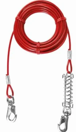 TRIXIE mocna linka stalowa smycz z amortyzatorem dla psa do 50 kg Trixie 8m