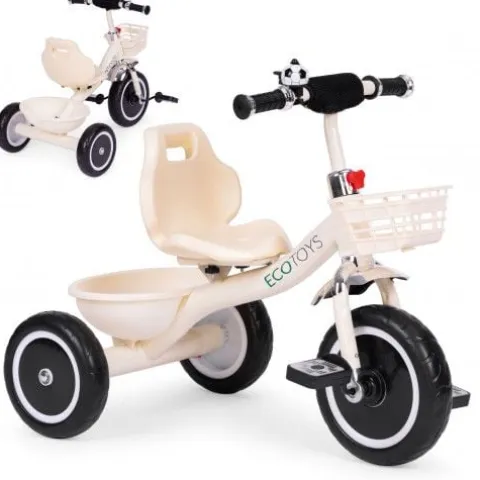 TRÓJKOŁOWY ROWEREK ECOTOYS DLA DZIECI OD 12 MSC STALOWY