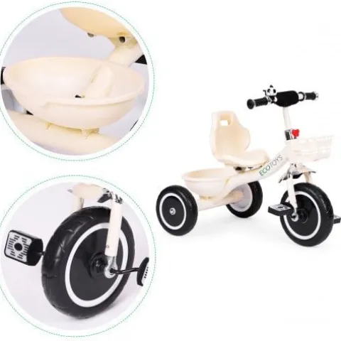 TRÓJKOŁOWY ROWEREK ECOTOYS DLA DZIECI OD 12 MSC STALOWY