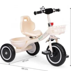 TRÓJKOŁOWY ROWEREK ECOTOYS DLA DZIECI OD 12 MSC STALOWY