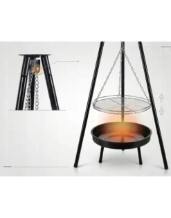 TRÓJNÓG Z RUSZTEM GRILL OGRODOWY DO PALENISK 50cm 150cm OGNISKA 1
