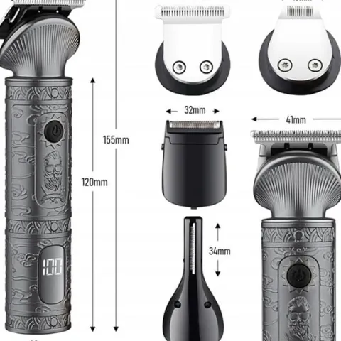TRYMER GOLARKA DO STRZYŻENIA GOLENIA BRODY WŁOSÓW ZESTAW XXL USB 16W1