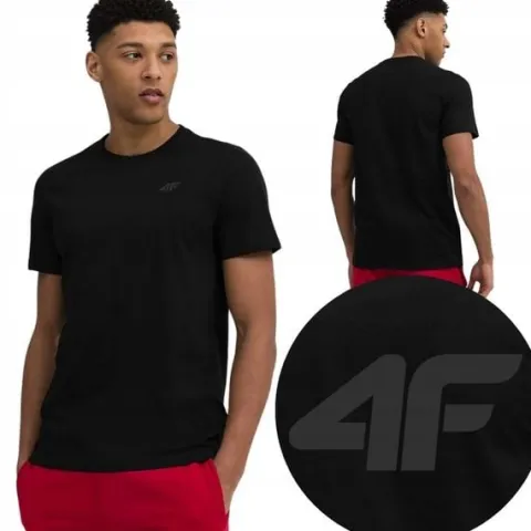 T-SHIRT 4F MĘSKI KOSZULKA KRÓTKI RĘKAW BAWEŁNIANA REGULAR GŁADKA r. M
