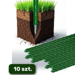 Tyczki do roślin 150 cm Plonos PL-940 zielone 10szt