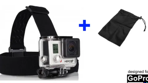 UCHWYT NA KASK/GŁOWĘ DO GOPRO HERO 7 6 5 4 3 SESSION + WORECZEK