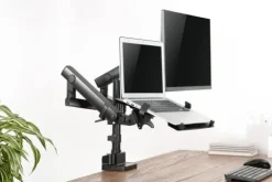Uchwyt na monitor 8kg i laptop 4,5kg montaż zacisk długie ramię VESA