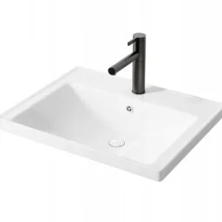 UMYWALKA CERAMICZNA BIAŁA MEBLOWA WPUSZCZANA W BLAT PROSTOKĄTNA 52 x 41 CM