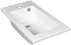 Umywalka Line 50 z Powłoką NanoShine 50x25 Cienki Rant Mała Toaleta WC