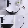 UMYWALKA NABLATOWA CERAMICZNA MATOWA CZARNA 42x34