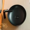 UMYWALKA NABLATOWA CERAMICZNA CZARNA MATOWA 41x33
