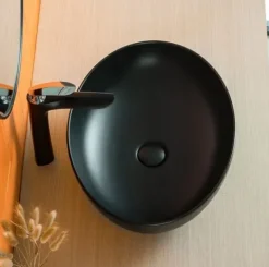 UMYWALKA NABLATOWA CERAMICZNA OWALNA OWAL BIAŁA STAWIANA NA BLAT 42 x 34 CM