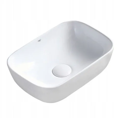 UMYWALKA NABLATOWA CERAMICZNA PROSTOKĄTNA MILO-WH-370 BIAŁA 8
