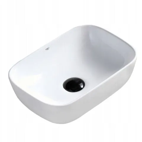 UMYWALKA NABLATOWA CERAMICZNA PROSTOKĄTNA 37X25 MILO-WH-370 BIAŁA 8