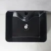 UMYWALKA NABLATOWA CERAMICZNA MATOWA CZARNA 48x38 REBIKO
