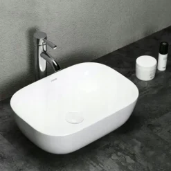 UMYWALKA NABLATOWA CERAMICZNA STAWIANA BIAŁA 46x33 REBIKO