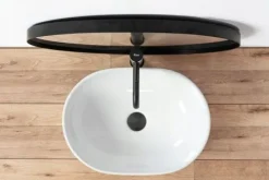 Umywalka Nablatowa Owalna Biała Rea Amelia White 48 cm