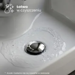 Umywalka Nablatowa Prostokątna Ceramiczna 47 cm Biała