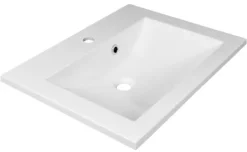 Umywalka New Line 60 Prostokątna z Powłoką NanoShine Głęboka 60x45 cm