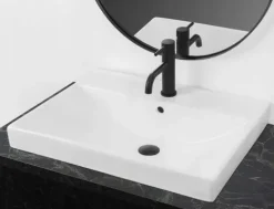 UMYWALKA WPUSZCZANA CERAMICZNA BIAŁA PROSOTKĄTNA REA MANDY 60