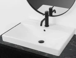 UMYWALKA WPUSZCZANA CERAMICZNA BIAŁA PROSOTKĄTNA REA MANDY 60