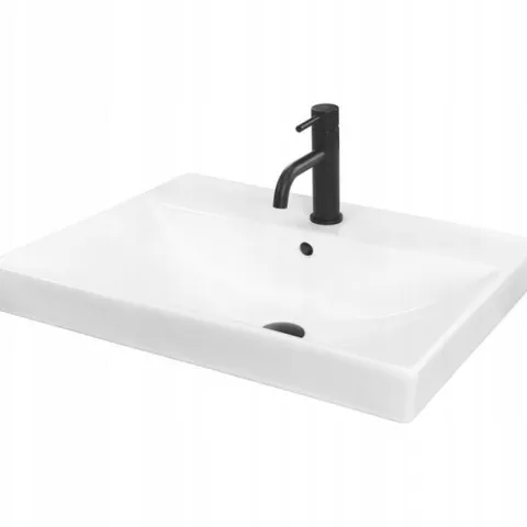 UMYWALKA WPUSZCZANA CERAMICZNA BIAŁA PROSOTKĄTNA REA MANDY 60