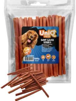UNIQ PETS Przysmak dla psa paluszki z jagnięciny - przekąska 500g
