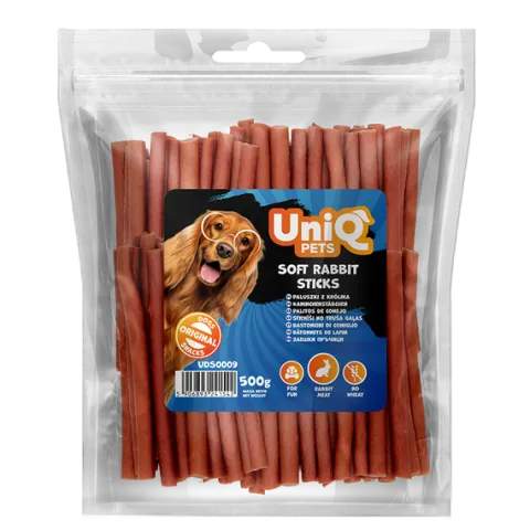 UNIQ PETS Przysmak dla psa paluszki z królika - przekąska 500g
