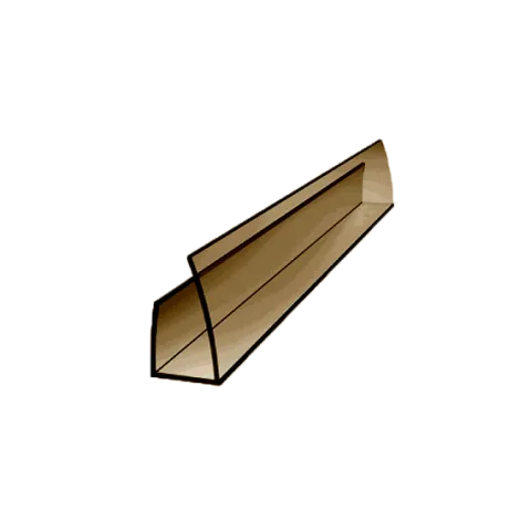 U-profil zamykający 2100mm dymiony brąz 10mm