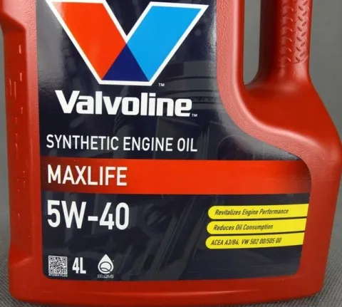VALVOLINE MAXLIFE SYNTHETIC 5W40 SN/CF A3/B4 SYNTETYCZNY 4L