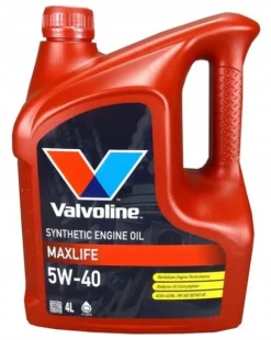 VALVOLINE MAXLIFE SYNTHETIC 5W40 SN/CF A3/B4 SYNTETYCZNY 4L