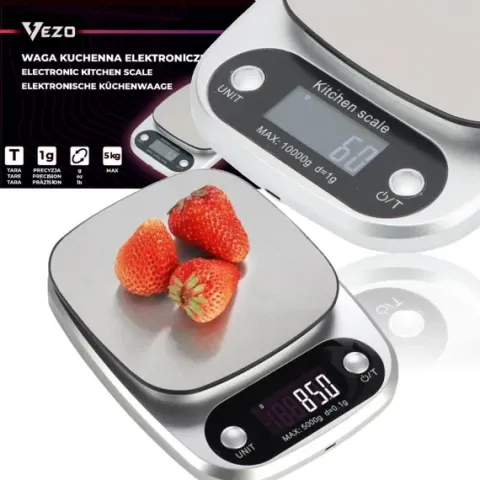Vezo waga kuchenna elektroniczna precyzyjna lcd do kuchni dokładna domowa